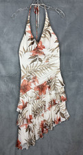 VTG Y2K Speechless Halter Babydoll Dress Small Tiered Aysmetrical Floral Fairy