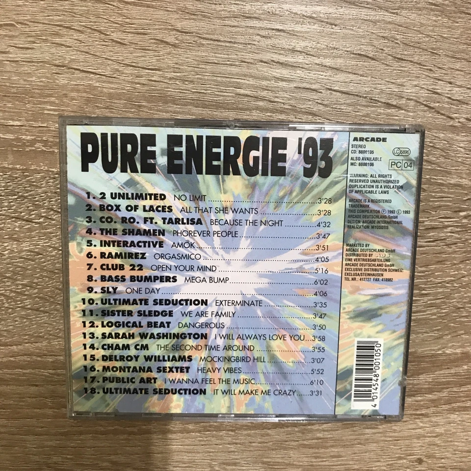 *CD* Various Artists - Pure Energie '93 * Arcade * D - Bild 3 von 3