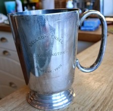 Vintage EPNS Silver Tankard Engraved Wellgo Ensel Contest 1969 J Warrington