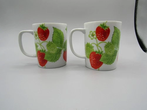 Strawberry Coffee or Tea Cups, Fitz and Floyd