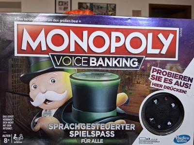 Hasbro Gaming Monopoly Voice Banking Brettspiel Wirtschaft ab 8 J., 4 Spieler