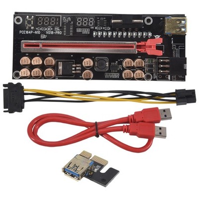 5X(VER018 PRO PCI-E Riser Card USB 3.0 Kabel 018 PLUS PCI Express 1X Bis 161834