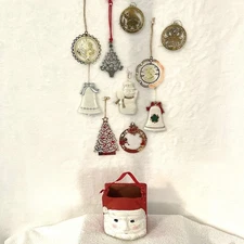 Christmas Ornament Lot Some VTG. Over 35 Pieces Pre - Owned