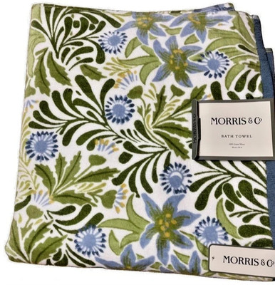 New! Morris & Co ~ William Morris ~ BOWER ~ 100% Cotton BATH Towel~ CHOOSE QTY!