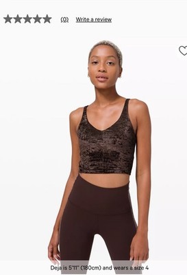 Lululemon Align Cropped Tank 4 Brown Crushed Velvet  French Press  Spec Edit