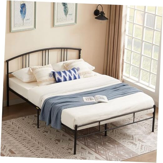 14 Inch Full Metal Bed Frame with Headboard and Footboard - Sturdy Platform Support-image