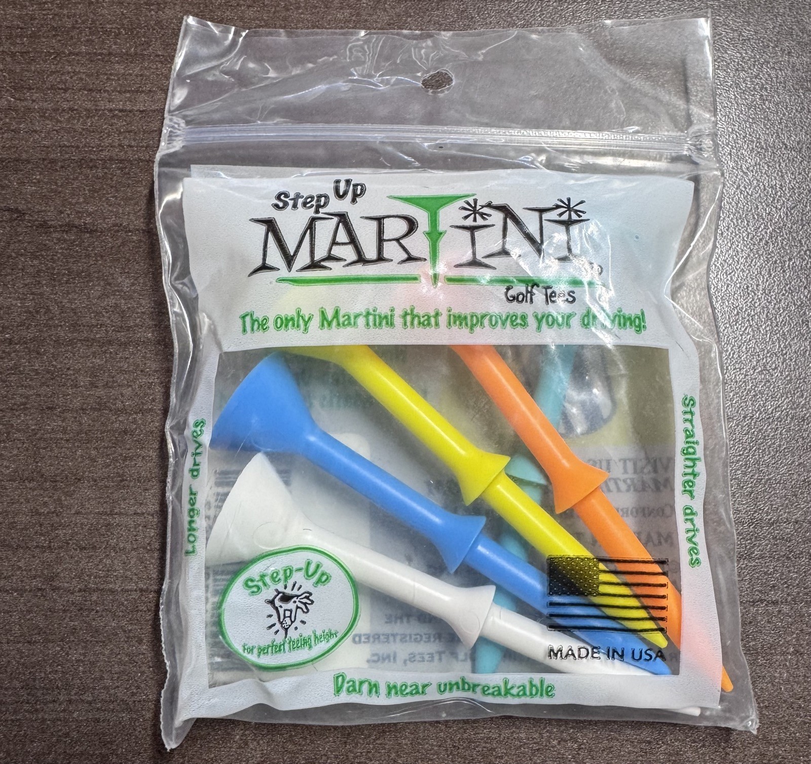 Martini Golf 3-1/4" Tees - Assorted 5 Pack