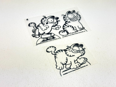 Vintage Garfield Shrinky Dinks Decal Sheets United Feature Syndicate Comic Art
