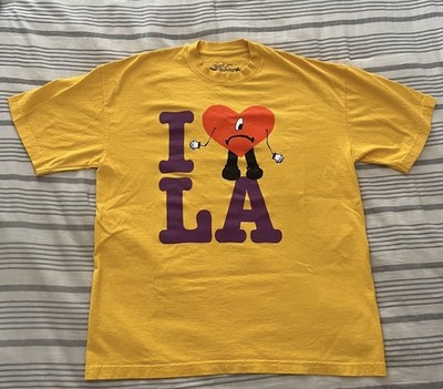 Bad Bunny Los Angeles Sofi Exclusive Tour Merch T-Shirt  Lakers  Large  New