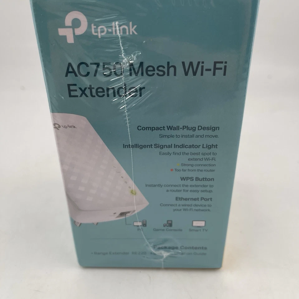 TP-Link Mesh WIFi Extender AC750 Dual Band - Model RE220 - Image 4 of 4