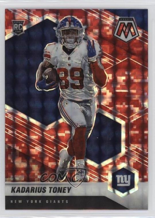 2021 Panini Mosaic Rookies Red Camo Prizm Kadarius Toney #312 Rookie RC 04ys