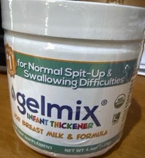 Gelmix Infant Thickener for Breast Milk  Formula, 4.4 Oz Jar Exp February 2027