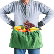 Gardening Apron Harvest Apron with Pockets, Green Garden Apron, Adjustable Waist