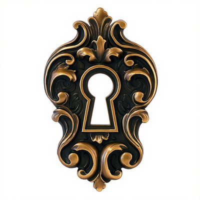 baroque Keyhole STL File For CNC Router 3D Printer Laser Custom Design Available