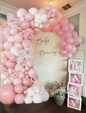 145pcs Pink & White Ballon Arch Kit - Party Decoration