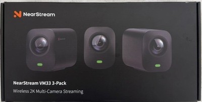 NearStream 3-Pack Live Streaming Camera 2K, Streaming Webcam with 40X Hybrid Zoo