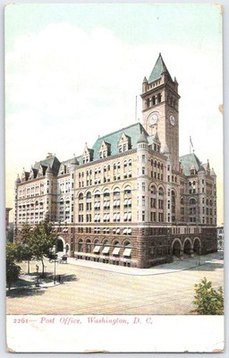 Vintage Post Office, Washington DC Historic Landmark Postcard