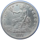 United States 1877 S Trade Dollar 1 Dollar 0.900 Silver - XF Details Cleaned