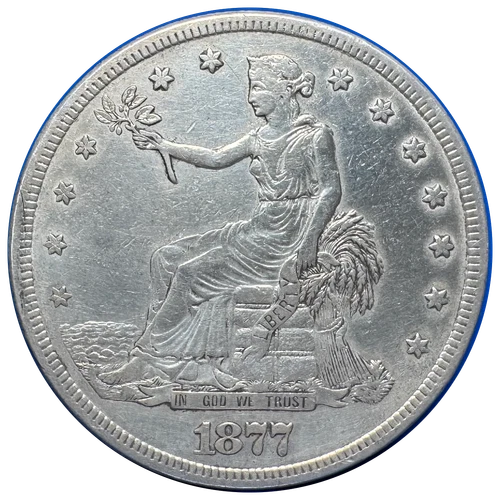 United States 1877 S Trade Dollar 1 Dollar 0.900 Silver - XF Details Cleaned