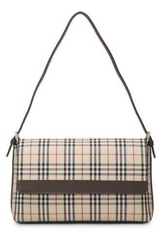 Burberry Brown House Check Jacquard Handbag Small - WGACA