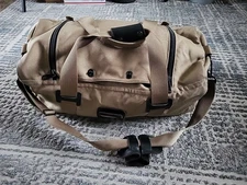 L. L. Bean  Heavy Canvas & Leather Duffle Travel Bag 