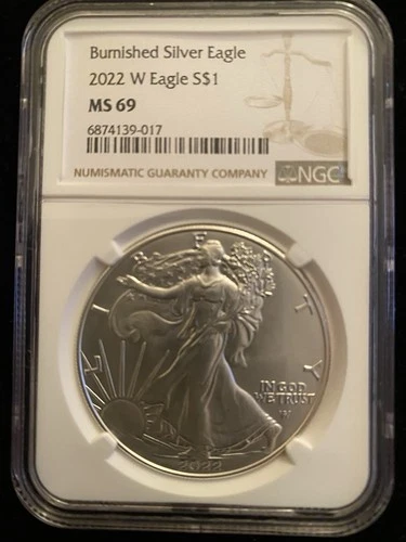 U.S. Mint 2022 American Eagle Burnished Silver 1 oz MS 69 NGC