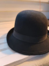 Goorin Bros Wool mens Large Black 100% Bowler Top Hat Old School Stylish Man