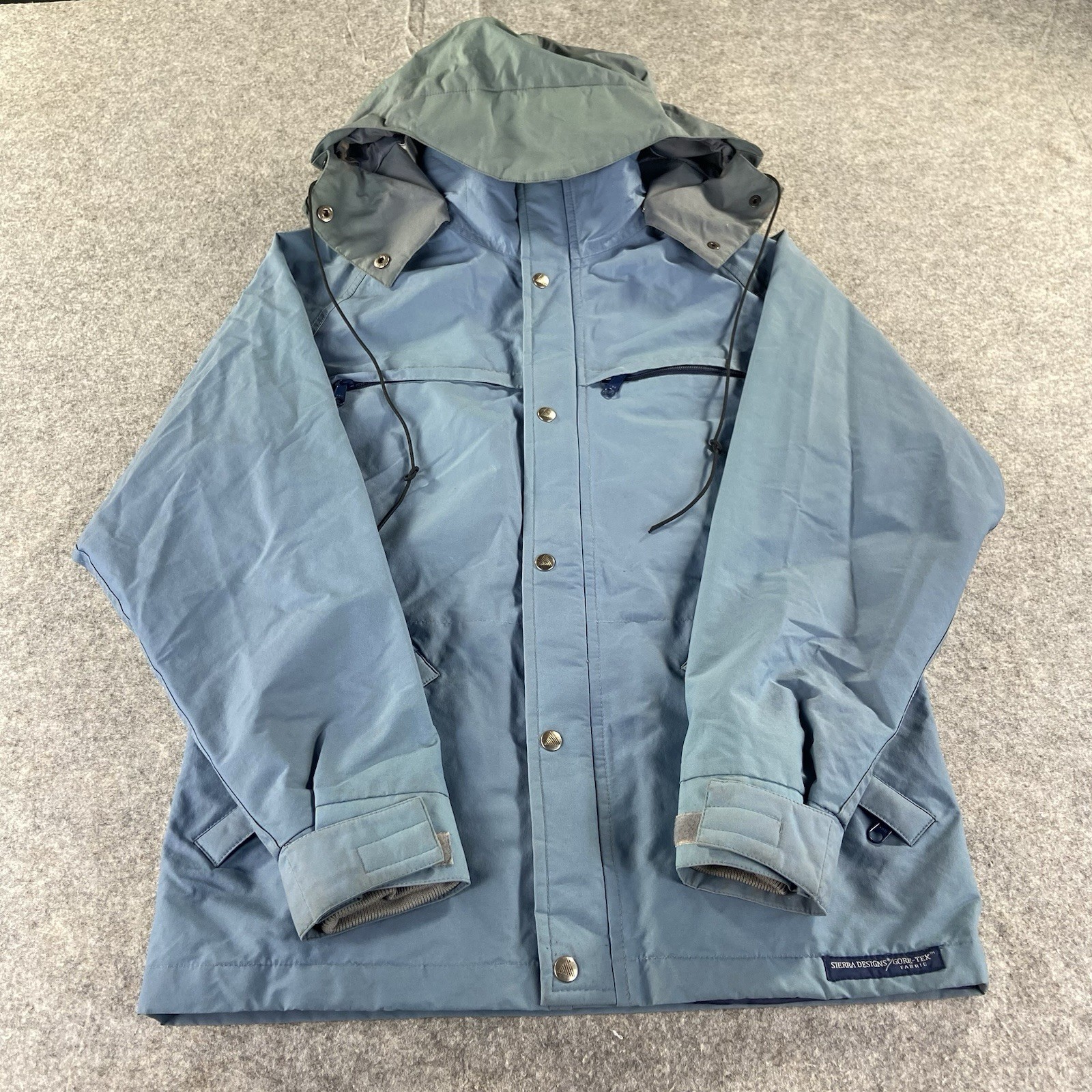 Vintage 80s Sierra Designs Gore-Tex Jacket Blue Small Made In USA Outdoor Hiking