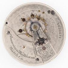 Waltham Grade No. 15 18-Size 17-Jewel Antique Pocket Watch Movement, Runs