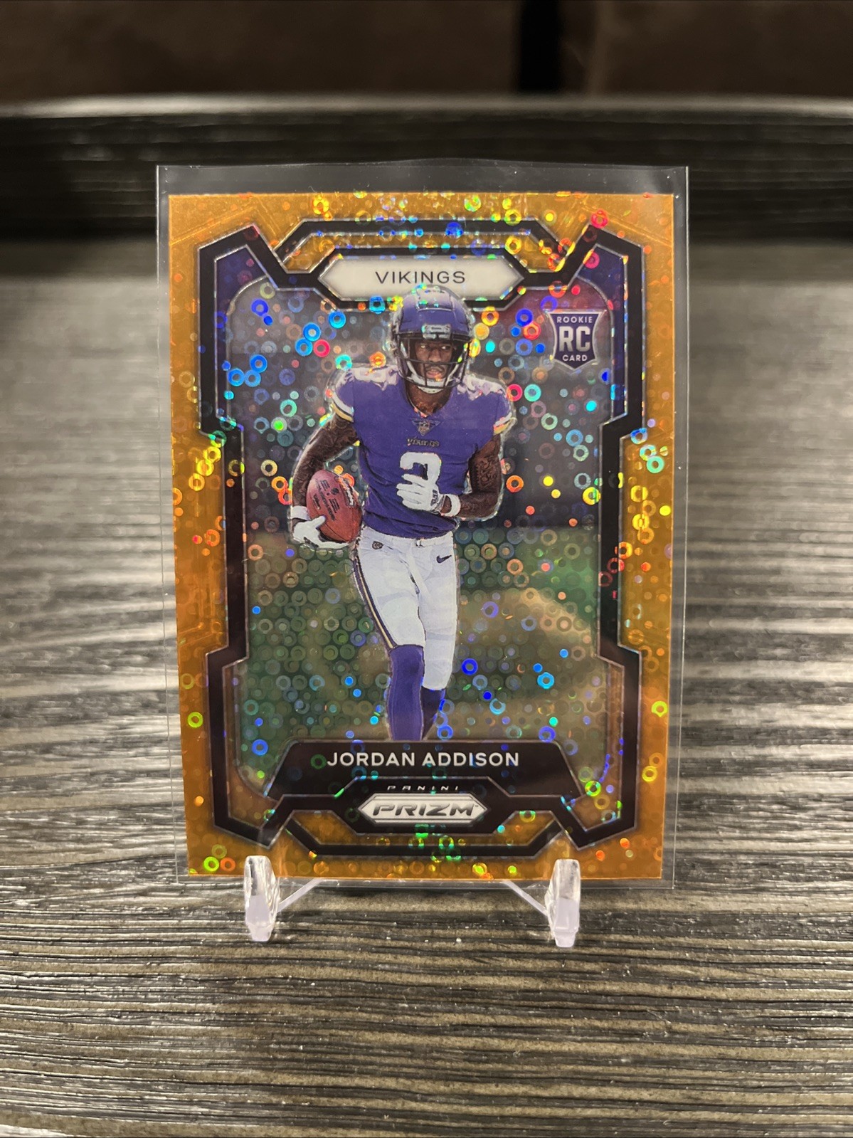 2023 Prizm Jordan Addison RC Orange Disco Rookie #368 Vikings
