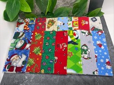 28 PC 14 Designs-2.5x10" Strips 2 Each Christmas Fabric Free Ship CS1509