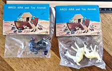 VINTAGE NOAH'S ARK ARCO TOY ANIMALS MONKEYS AND DEERS NEW IN PACKAGES