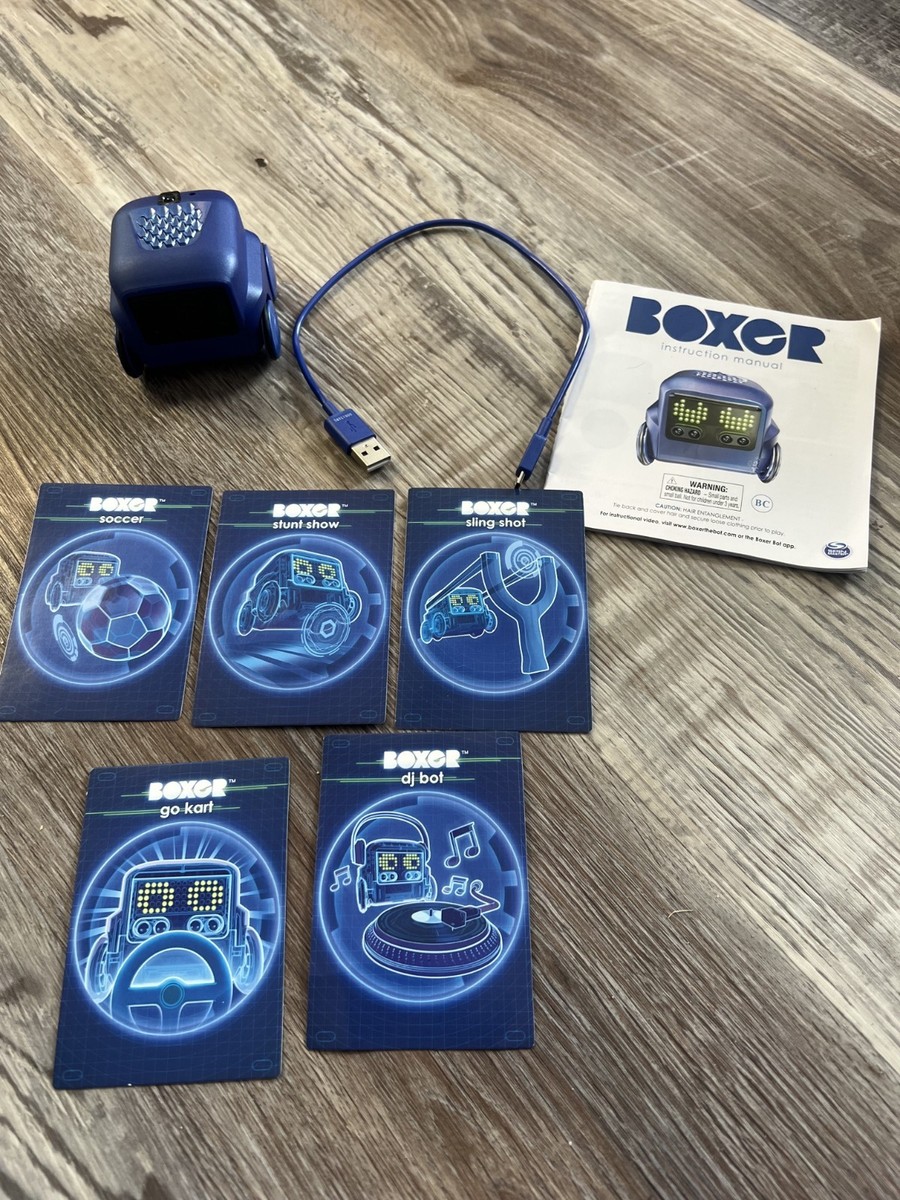 Boxer Interactive AI Robot Toy Talking Stunt Bot Blue No Remote