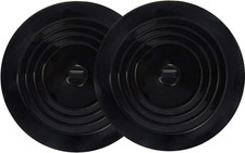 Tub Stopper 2 Pack, 6 inches Large Silicone Drain Plug Hair Stopper Flat Suction
