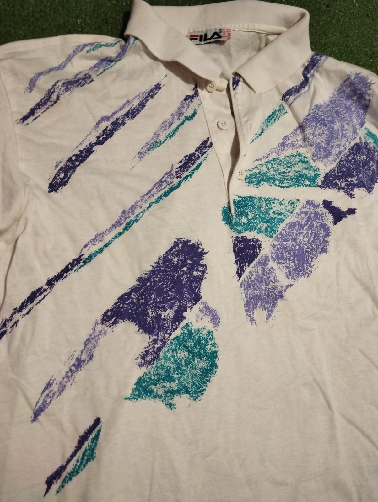 Fila polo Tennis VINTAGE s90 maglia jersey Trikot maillot tg 50