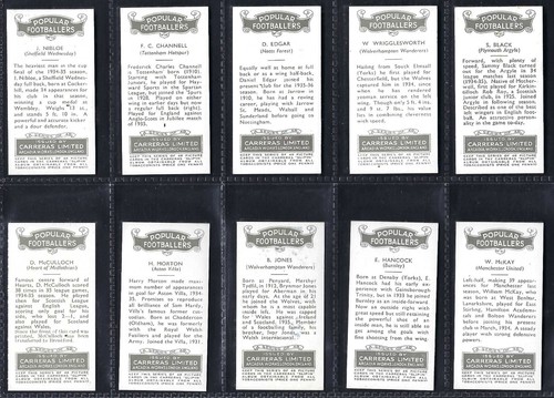CARRERAS - POPULAR FOOTBALLERS - FULL SET OF 48 CARDS - Picture 4 of 10
