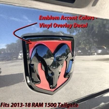 Vinyl Overlay Decal for 2013-2018 RAM 1500 Tailgate Emblem