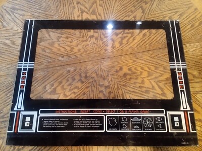 Asteroids Deluxe Arcade Game Monitor Cover / Bezel with Artwork and Instructions