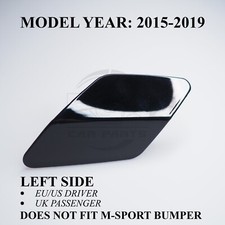 Scheinwerfer Wäscher Abdeckung für BMW X6 F16 SE Linke Seite 2015-2019 JET Black