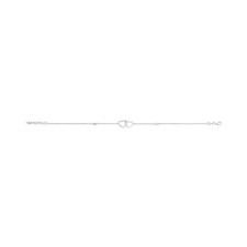 Ladies 9-10" Sterling Silver interlinked heart anklet 2.75g