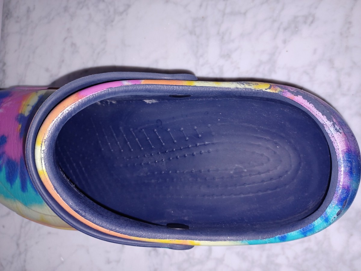 Crocs Work Bistro Graphic Slip Resistant Clog Tie Dye Mens 