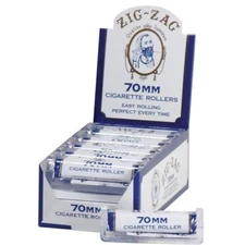 Zig-Zag 70MM White - 5 ROLLERS - Machine Zig Zag Roll Papers Rolling