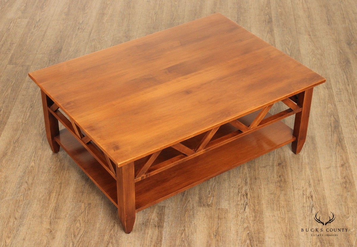 Ethan Allen 'Country Colors' Two-Tier Maple Coffee Table | eBay