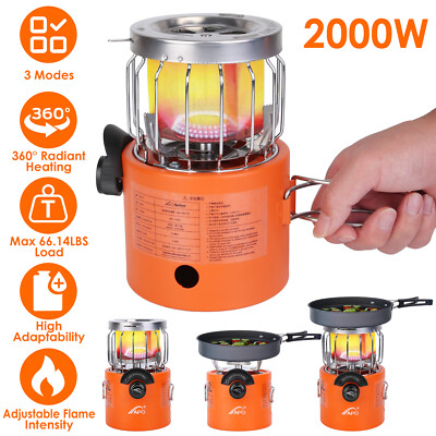 Portable 2000W Camping Stove Tent Heater Propane Butane Gas