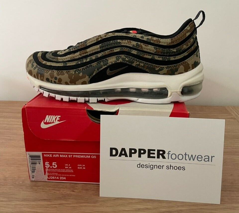 Nike Air Max 97 Premium Camo Germany AJ2614 204 Size 5 UK | eBay UK