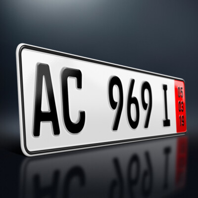 1 Ausfuhrkennzeichen | Zollkennzeichen | Export Kfz Nummernschild | DHL-Versand