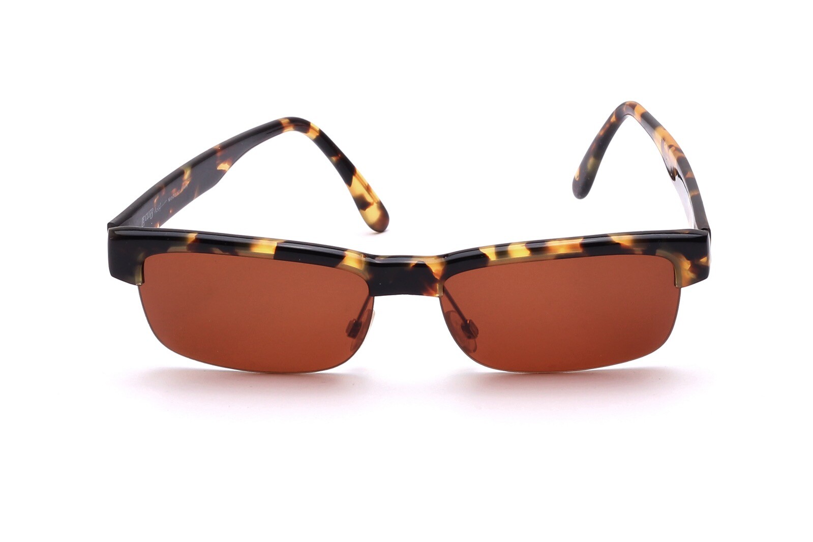 Брилле Шилдпаттфарбен халб рандлос браун Зонненглязер от Le Club Италия K1