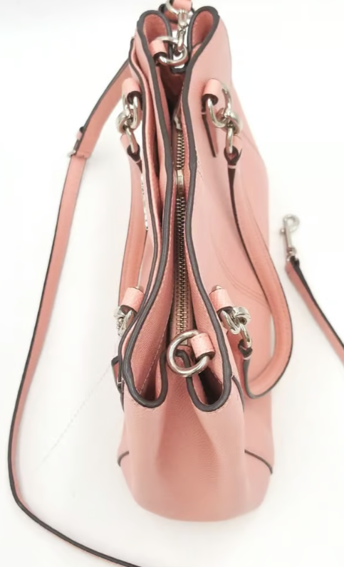 Coach Minetta Mini Pink Tote/Crossbody Bag w/Zipper Top | eBay