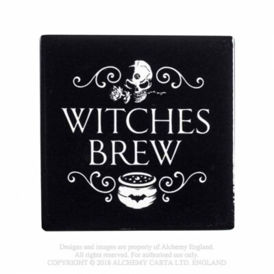 Alchemy Gothic Keramik Quadratisch Untersetzer Hexen Gebräu 
