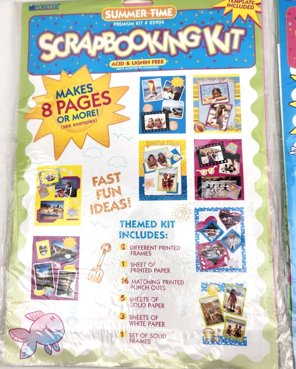 Memories Forever Scrapbooking Kits Vacation & Summer time NIP Makes 16+  Pages